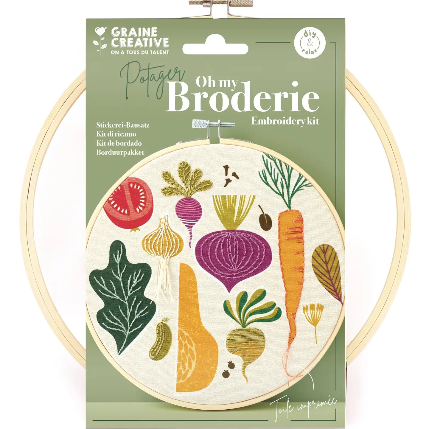 Kit broderie partielle potager ø20 cm
