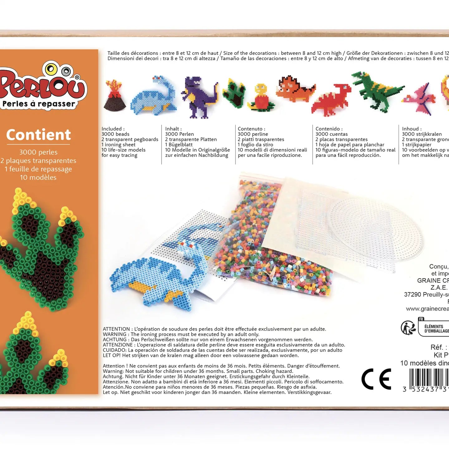 Boîte perlou dinosaures 3000 perles