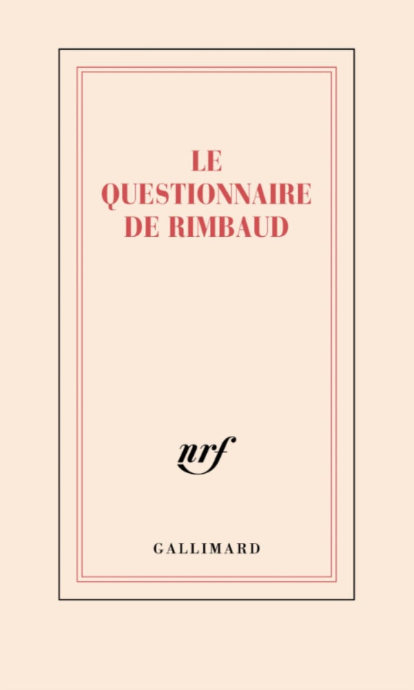 Front cover of Le questionnaire de Rimbaud