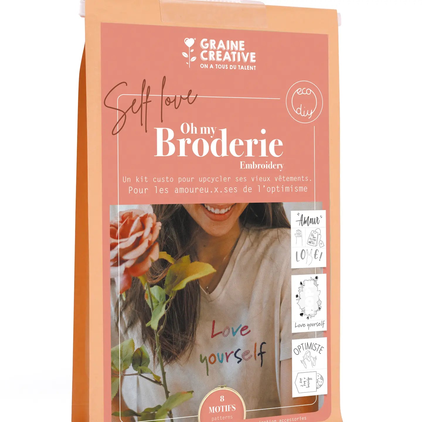 Kit broderie sur vetement self love 165 x 240 x 50 mm