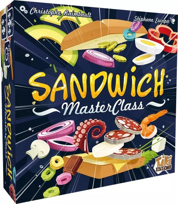 Front cover of Sandwich masterclass - le jeu croustillant ou vitesse, creativite et appetit font de vous le roi ou