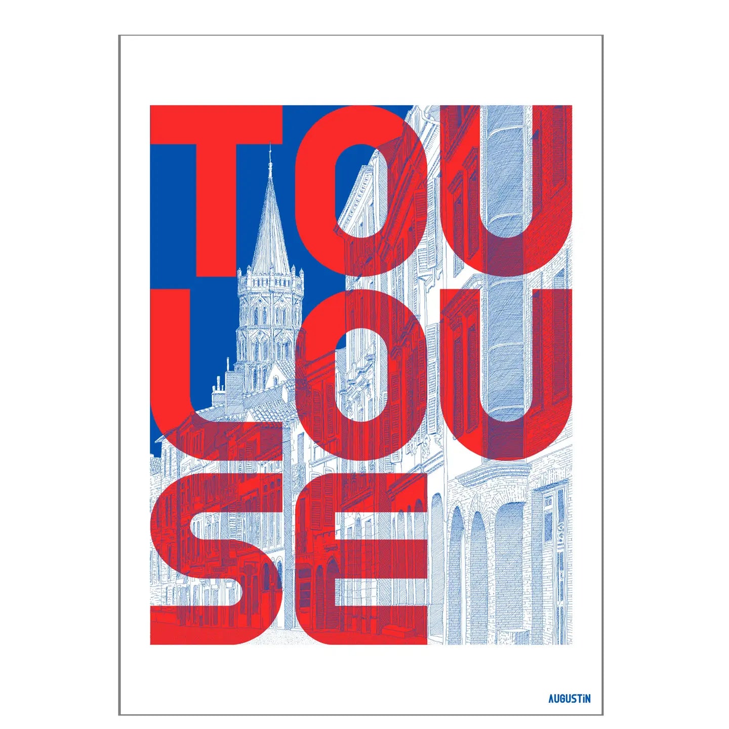 Toulouse (rouge) - carte postale