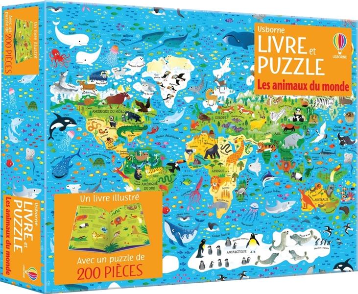 Front cover of Livre et puzzle : Les animaux du monde