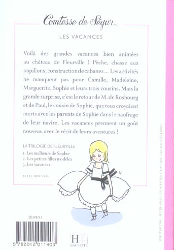 Back cover of Les vacances