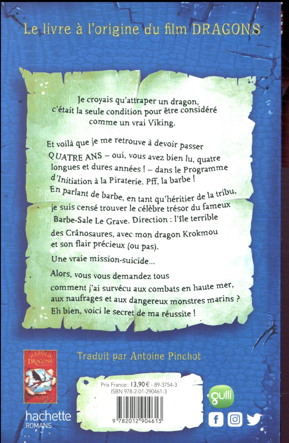 Back cover of Harold et les dragons Tome 2 : comment devenir un pirate