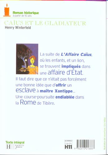 Back cover of Caius et le gladiateur