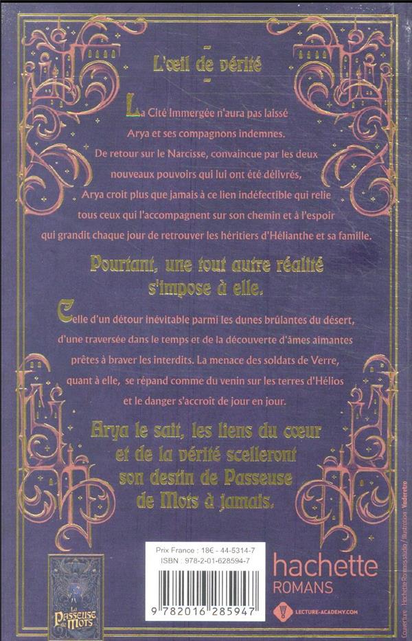 Back cover of La passeuse de mots Tome 2 : l'oeil de vérité