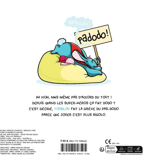 Back cover of Toublou : Le super héros du padodo !