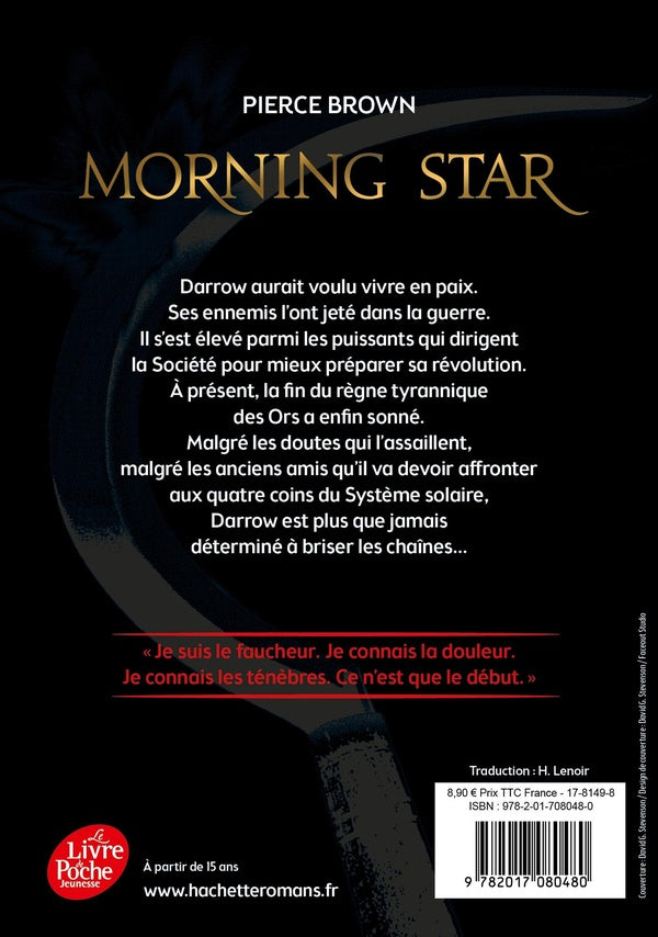 Back cover of Red rising Tome 3 : morning star
