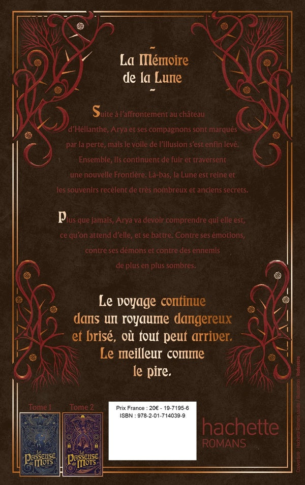 Back cover of La passeuse de mots Tome 3 : la mémoire de la lune