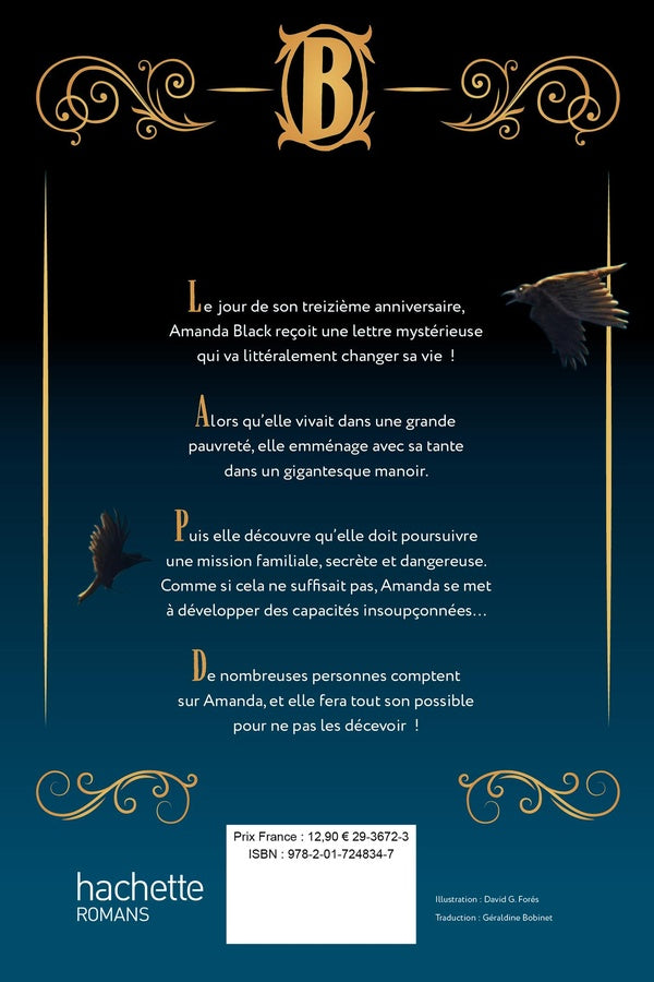 Back cover of Amanda Black Tome 1 : Un héritage inattendu