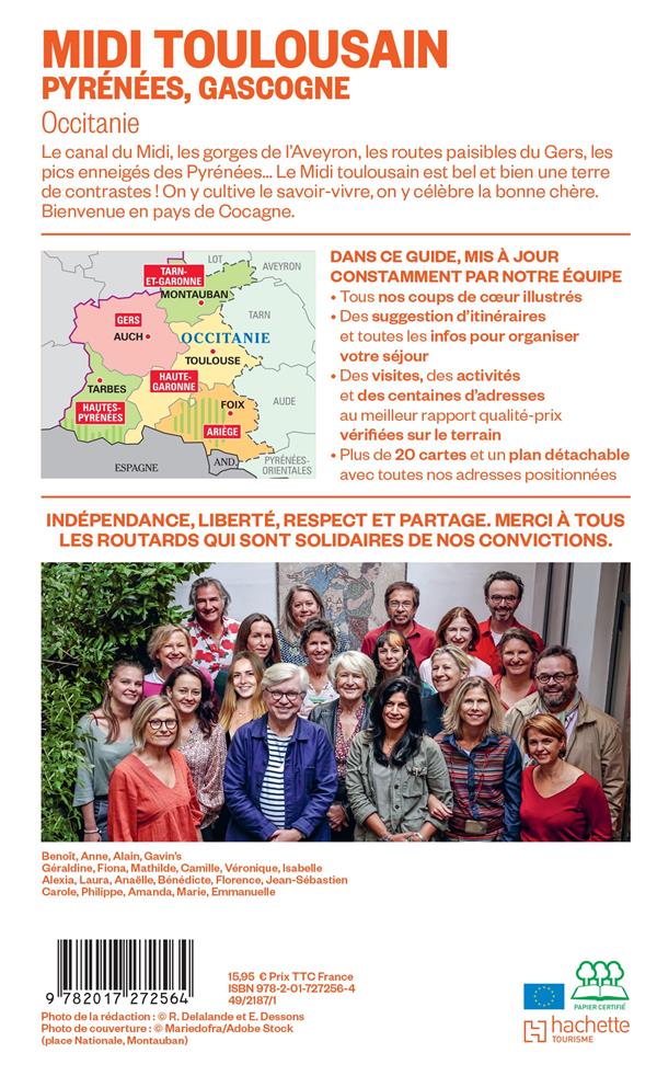 Back cover of Guide du Routard : Midi Toulousain : Pyrénées, Gascogne (Occitanie) (édition 2024/2025)