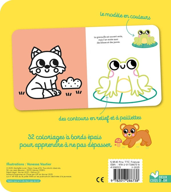 Back cover of Coloriages à bords pailletés : Sacha le koala
