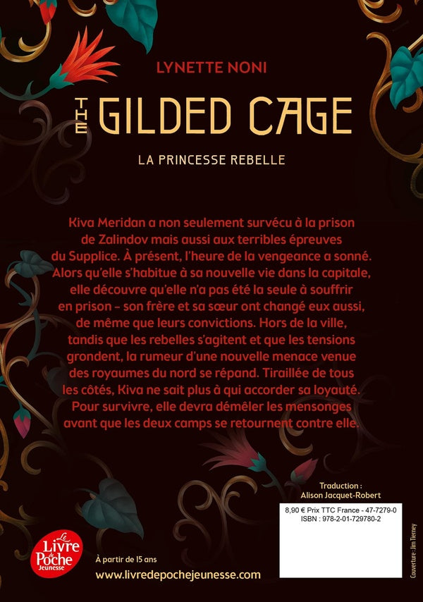 Back cover of The prison healer Tome 2 : The Gilded Cage : La princesse rebelle