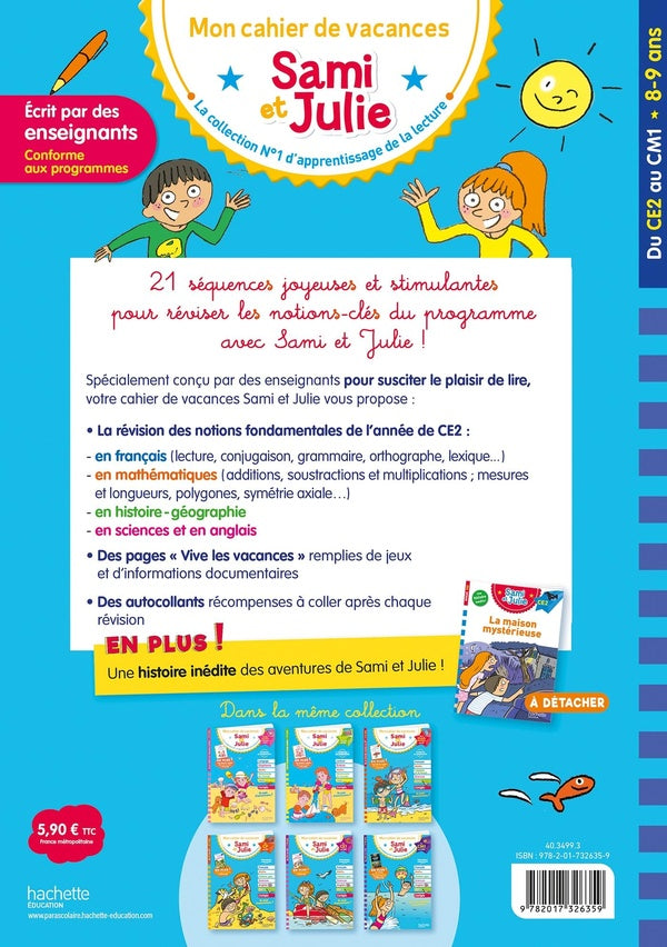 Back cover of Sami et Julie : Mon cahier de vacances ; Du CE2 au CM1