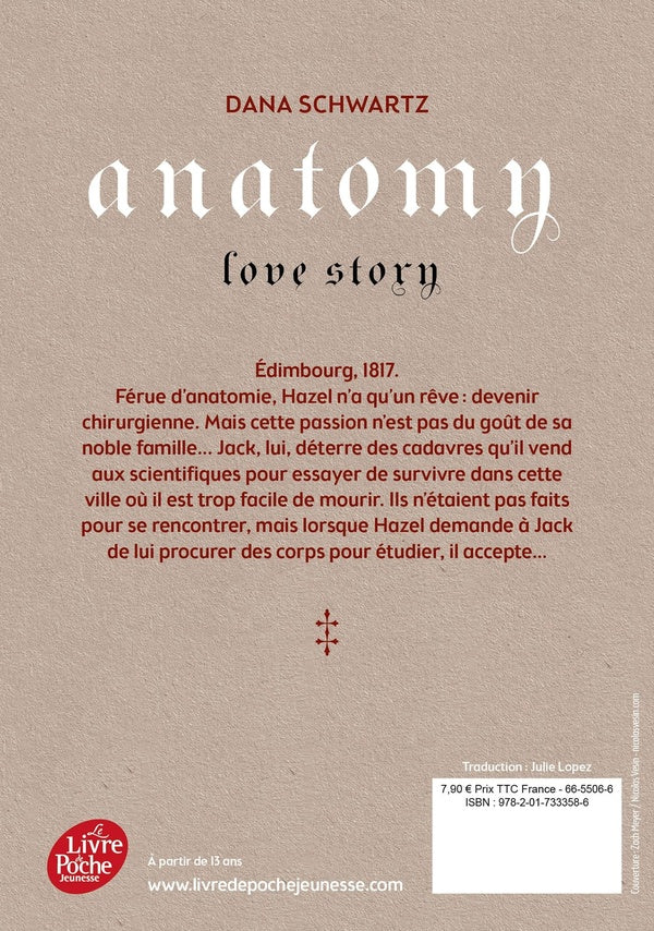 Back cover of Love Story Tome 1 : Anatomy