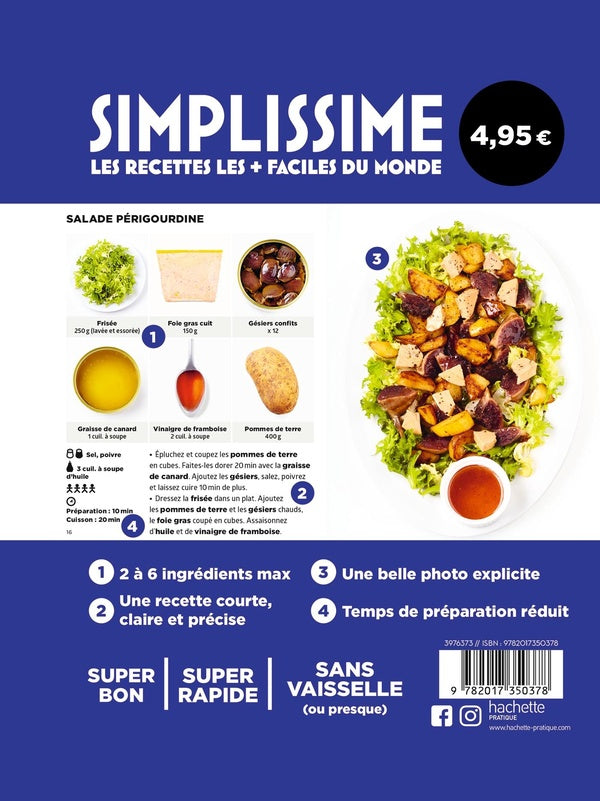 Back cover of Simplissime : Les recettes les + faciles du monde : Classiques Francais