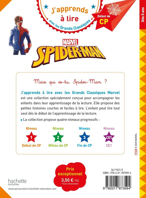 Back cover of Spider-Man