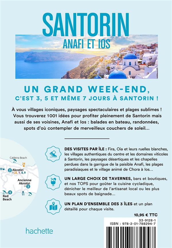 Back cover of Un grand week-end : Santorin, Anafi, Ios