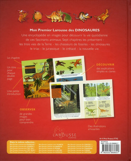 Back cover of Mon premier Larousse des dinosaures