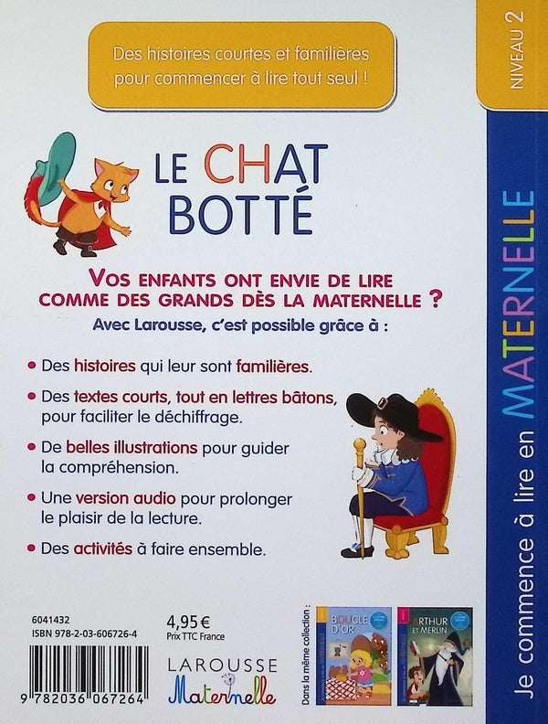 Back cover of Je commence à lire en maternelle : Niveau 2 ; Le Chat Botté