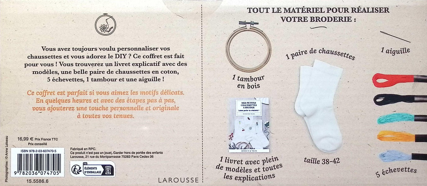 Back cover of Mes petites chaussettes à broder