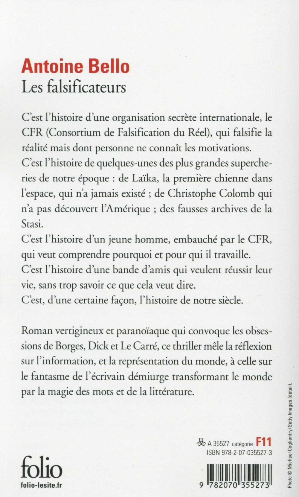 Back cover of Les falsificateurs