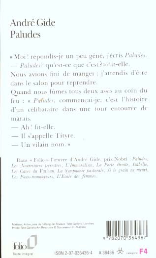 Back cover of Paludes