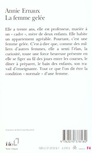 Back cover of La femme gelée