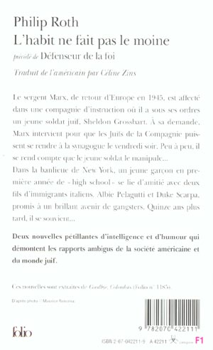 Back cover of L'habit ne fait pas le moine