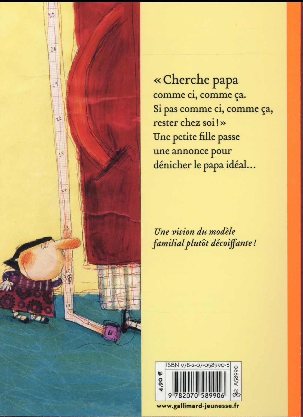 Back cover of Un papa sur mesure