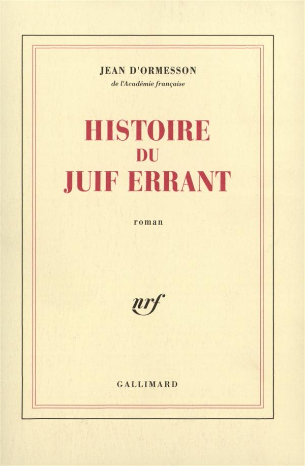 Front cover of Histoire du juif errant