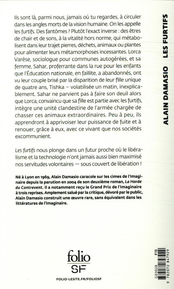 Back cover of Les Furtifs