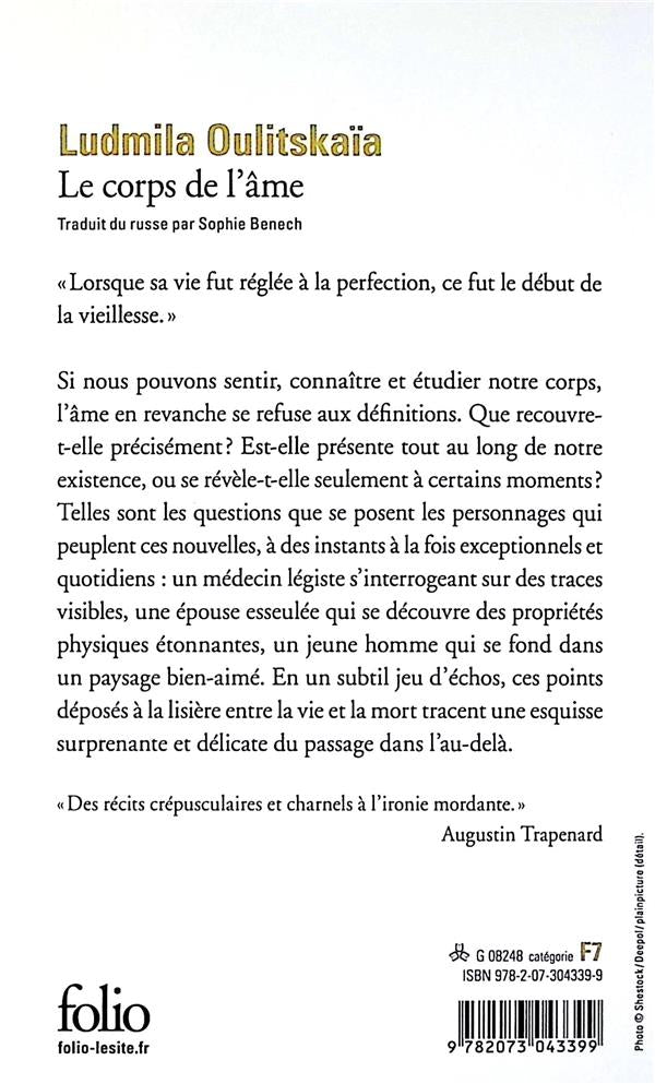 Back cover of Le corps de l'âme : Nouveaux récits