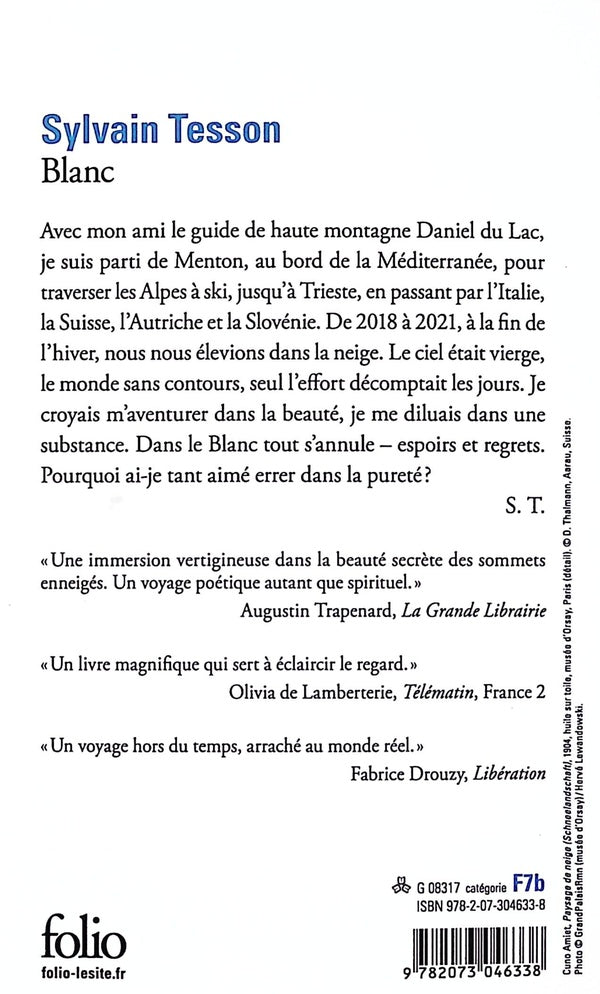 Back cover of Blanc