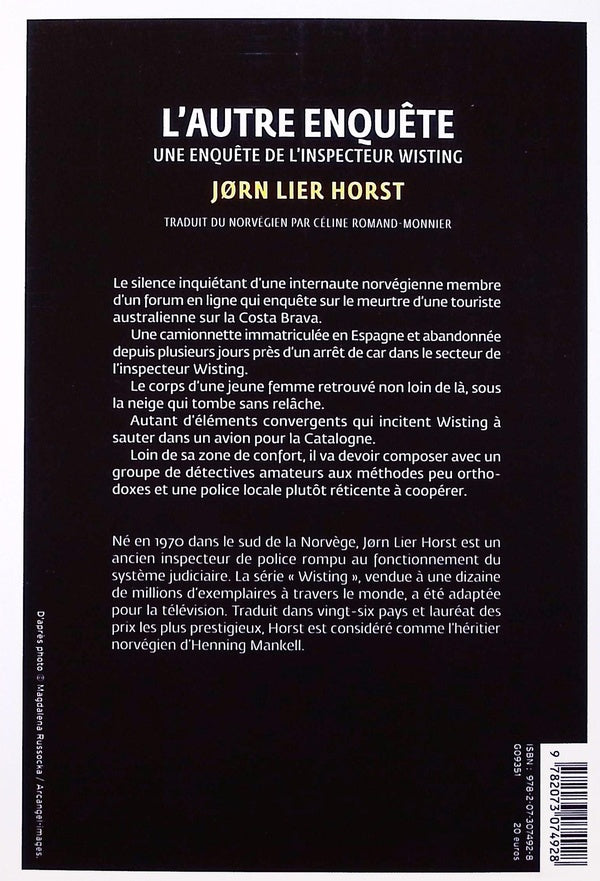 Back cover of L'autre enquête : Une enquête de l'inspecteur Wisting