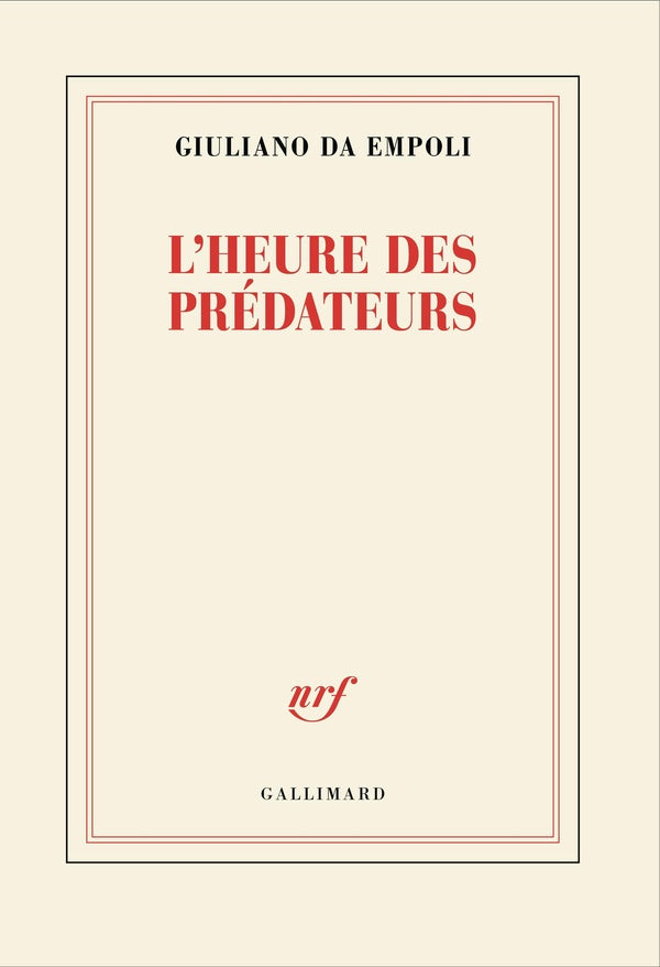 Front cover of L'heure des prédateurs