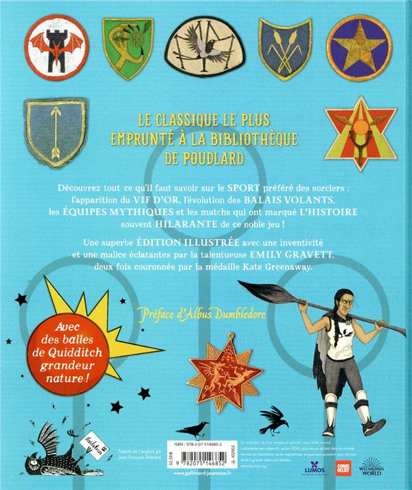 Back cover of Le quidditch à travers les ages ; version illustrée