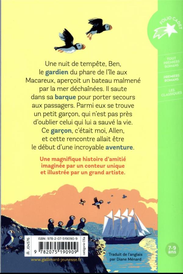 Back cover of Le phare aux oiseaux