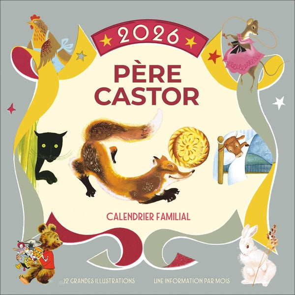 Front cover of Calendrier familial Père Castor 2026
