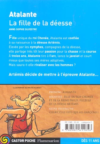 Back cover of Atalante t1 - la fille de la deesse (DES 11 ANS)