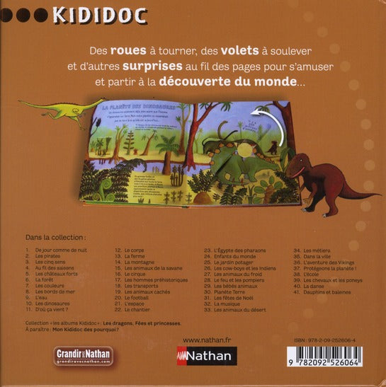 Back cover of Les dinosaures