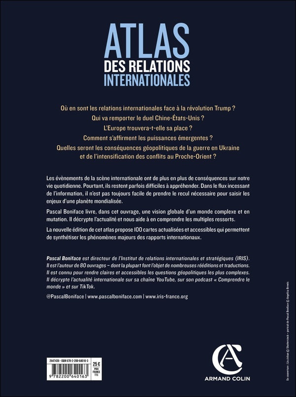Back cover of Atlas des relations internationales : 100 cartes pour comprendre le monde de 1945 à nos jours (4e édition)