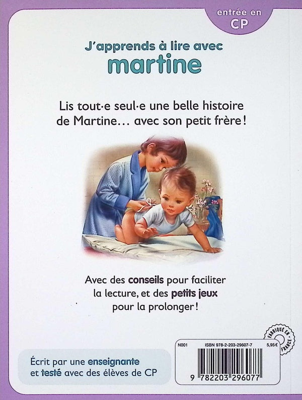 Back cover of Je commence à lire avec Martine : J'apprends à lire avec Martine : Martine garde son petit frère
