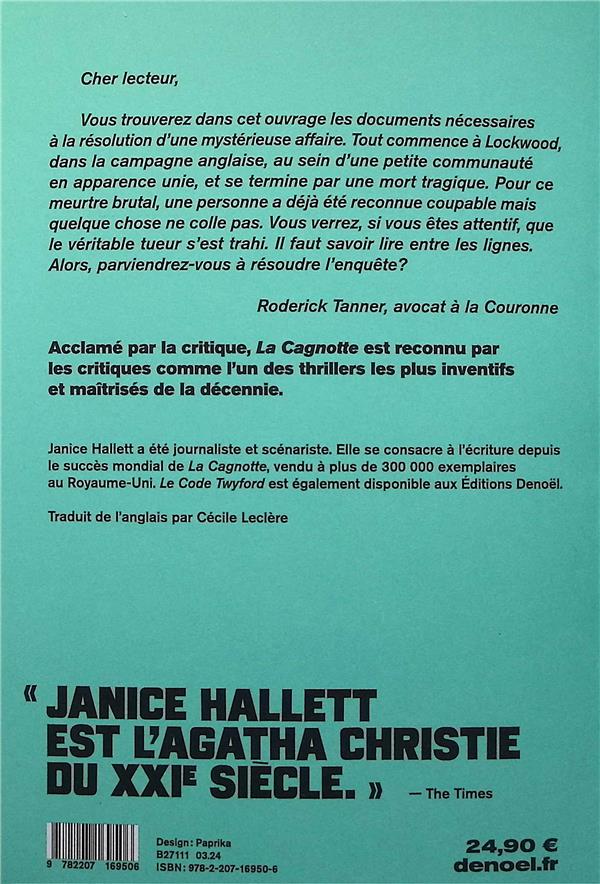 Back cover of La Cagnotte