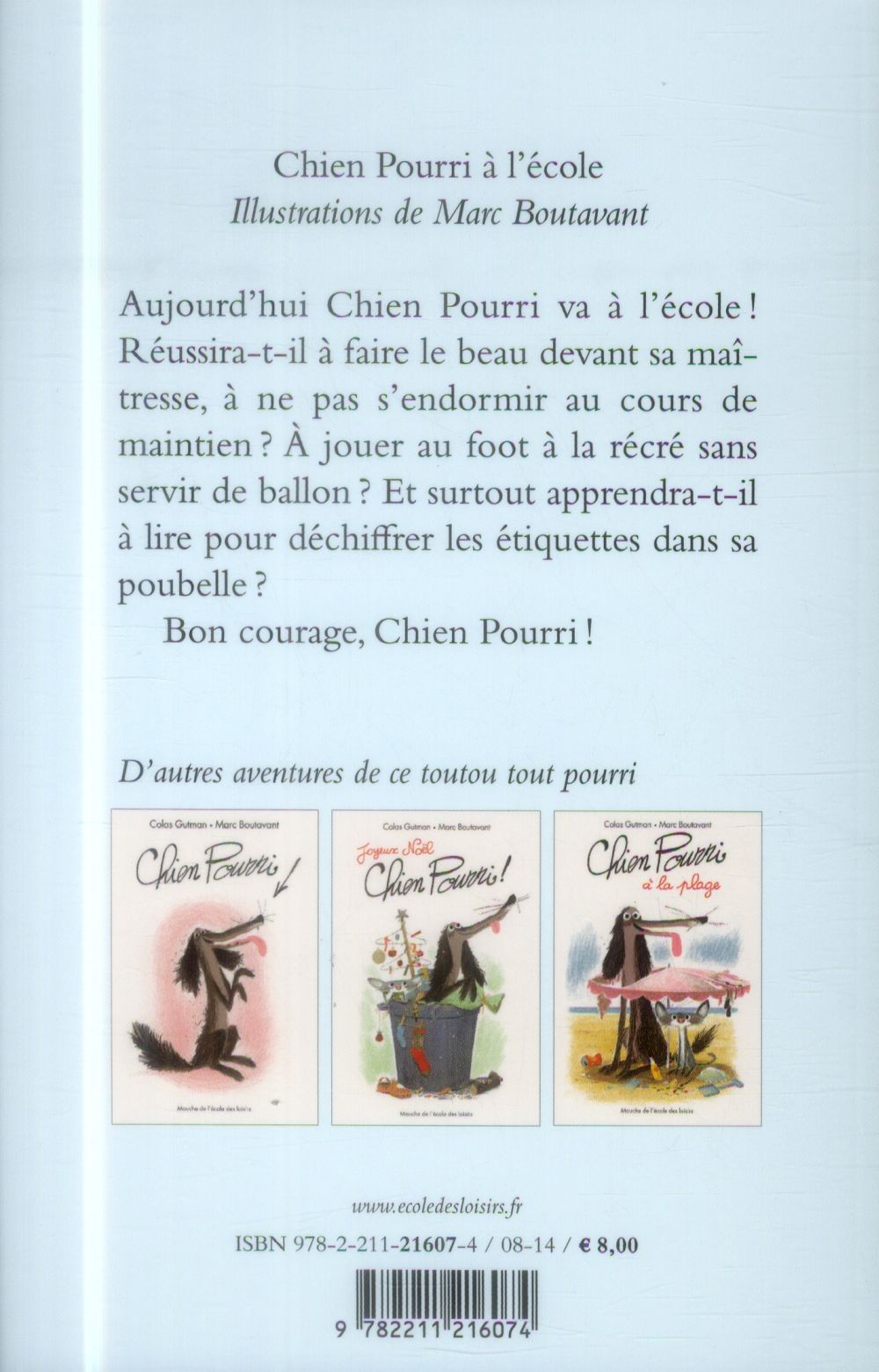 Back cover of Chien Pourri à l'école