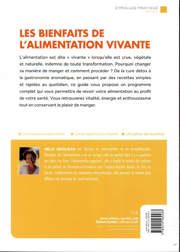 Back cover of Les bienfaits de l'alimentation vivante ; règles, conseils et recettes pour retrouver son énergie