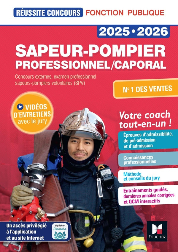 Front cover of Réussite concours : Sapeur-pompier professionnel/caporal ; Concours externe, examen professionnel sapeurs-pompiers volontaires (SPV) ; Tout-en-un (édition 2025/2026)