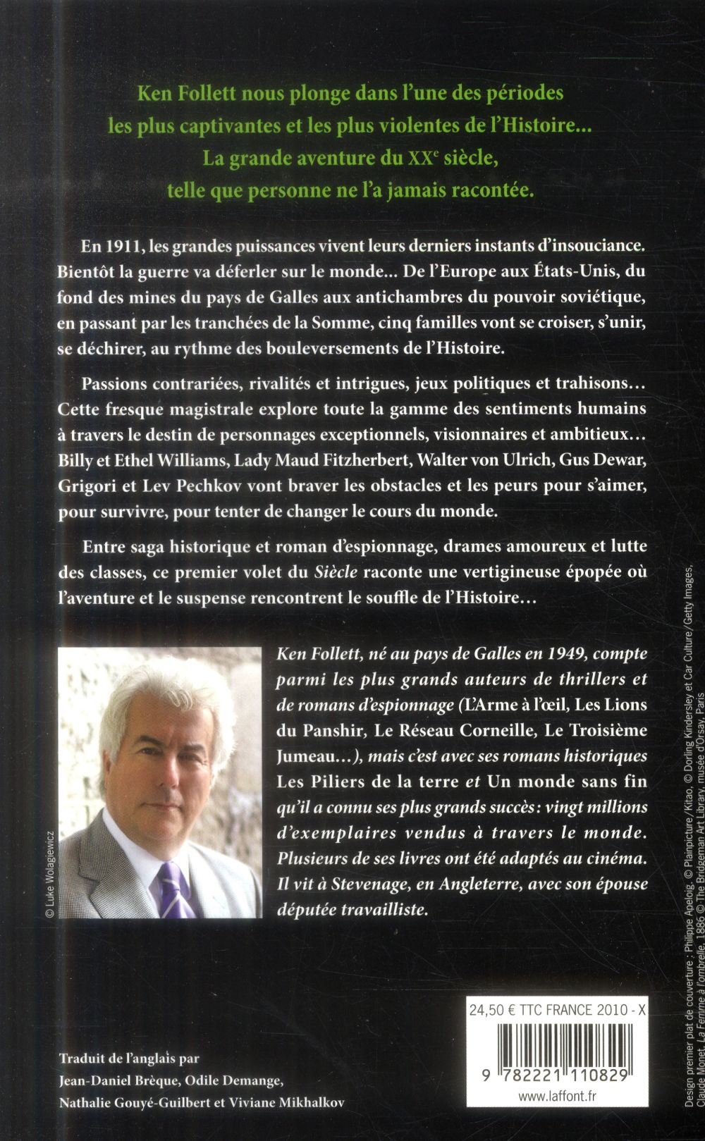 Back cover of Le siècle Tome 1 ; la chute des géants