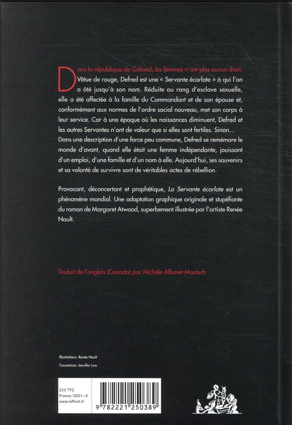 Back cover of La servante écarlate